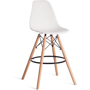 Изображение товара Стул барный Cindy Bar Chair (mod. 80-1) (Дерево бук,Металл,Пластик /Белый)
