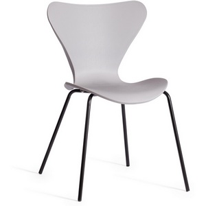 Изображение товара Стул Jacobsen (mod DC 102-1) (Пластик,Металл /Серый,Черный)