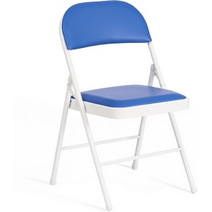 Изображение товара Стул складной FOLDER (mod. 3022G) / 2 шт. в упаковке (Металл,Экокожа /Синий,Белый)