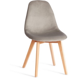 Изображение товара Стул CINDY SOFT (mod. C1021F1-1) / 1 шт. в упаковке (Велюр,Дерево бук /Светло-серый)