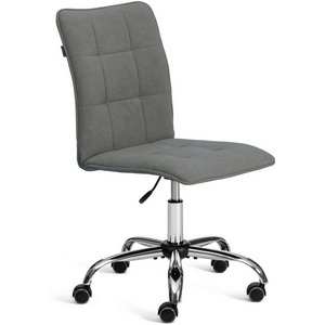 Изображение товара Офисное кресло - стул компьютерный без подлокотников с нагрузкой до 100 кг ONE (флок /серый)