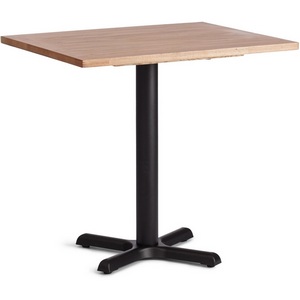 Изображение товара Cтол с деревянной Cтолешницей кухонный VALHALLA (дерево вяз, металл/черный)