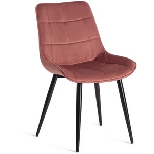 Изображение товара Стул Abruzzo/Абруццо (мод. 8060)/2 шт. в упаковке металл/велюр, 54х62х83см, коралловый (HLR-44)/черный (Комплект из 2 шт.)