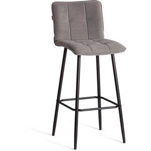 Изображение товара Барный стул Bari/Бари (Металл,Велюр/Серый) арт.