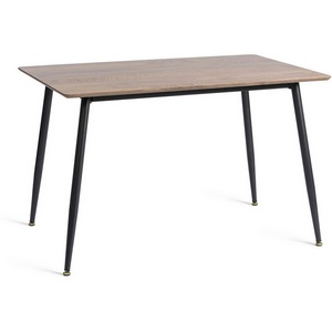 Изображение товара Стол обеденный Birkhall/Биркхолл МДФ/металл, дуб состаренный/черный, 120х80х75(+1)см