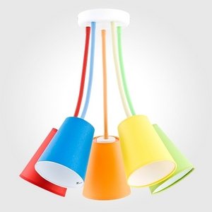 Изображение товара Разноцветная потолочная люстра TK Lighting Wire Colour 2107