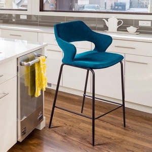 Изображение товара Стул полубарный Woddy, бархат сине-зеленый Top Concept WODDY 2001000000000