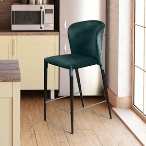 Изображение товара Стул полубарный Albert, бархат зеленый /опора конус Top Concept Albert 76207