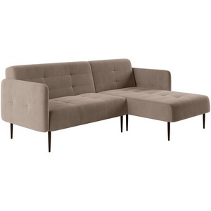 Изображение товара Monaco диван-кровать с шезлонгом, с подлокотниками, бархат пепельно-бежевый 25 Top Concept арт.13012