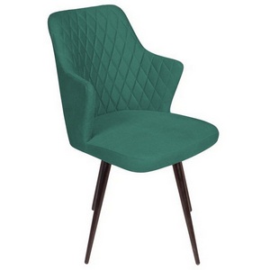 Изображение товара Стул поворотный на 360 градусов Top Concept Hunt ромб, бархат зеленый 19 / чёрный конус