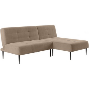 Изображение товара Monaco диван-кровать с шезлонгом, без подлокотников, бархат бежевый 5 Top Concept арт.14108