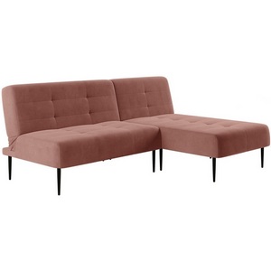 Изображение товара Monaco диван-кровать с шезлонгом, без подлокотников, бархат пудровый 15 Top Concept арт.14112