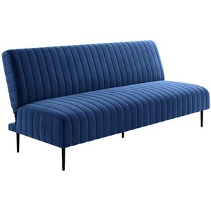 Изображение товара Baccara диван-кровать трехместный прямой без подлокотников, бархат синий 29 Top Concept арт.14474