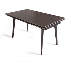 Изображение товара Стол с боковыми вставками на 8 персон Top Concept раскладной Buren (140+30+30) керамика черный (прямоугольная столешница, 4 ножки)
