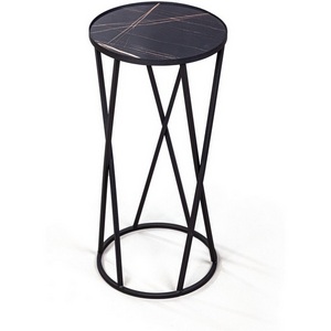 Изображение товара Журнальный столик Top Concept Stone 01, керамика черная (арт.001.А001.A07) (круглая столешница, О-образная опора)