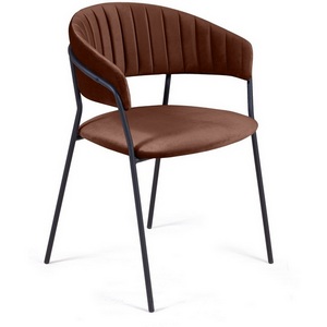 Изображение товара Стул Kelly с подлокотниками, бархат коричневый 12 Top Concept арт.22047