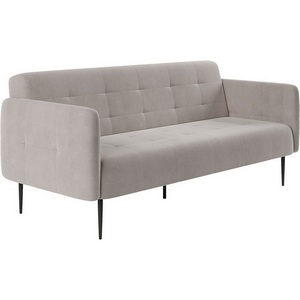 Изображение товара Monaco диван-кровать прямой с подлокотниками, трехместный, велюр серый Velutto 52 Top Concept арт.22308