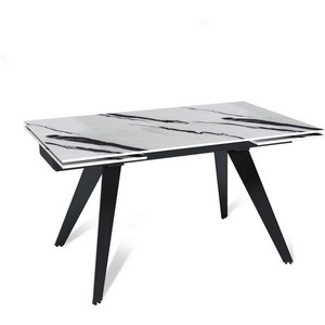 Изображение товара Стол раскладной Rhein (140+40+40), керамика глянцевая Panda White Top Concept 22736