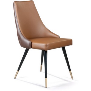 Изображение товара Стул Lucas, экокожа коричневый, золотистый декор на ножках Top Concept Lucas 2000000000000