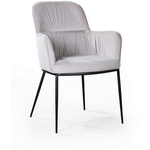 Изображение товара Стул с подлокотниками Barkley, микровелюр серый Top Concept BARKLEY 2001000000000