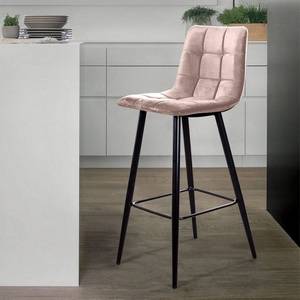 Изображение товара Стул барный UNO, бархат 5/ чёрный конус Top Concept UNO 78449