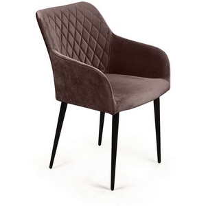 Изображение товара Стул с подлокотниками Robert, бархат антрацит Top Concept ROBERT 74819
