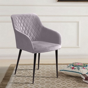 Изображение товара Стул с подлокотниками Robert, бархат светло-серый Top Concept ROBERT 75057