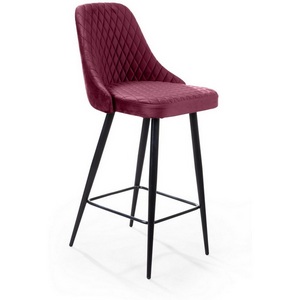 Изображение товара Стул барный Top Concept William, бархат красный 16/ черный конус