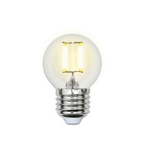 Изображение товара Лампочка светодиодная LED-G45-6W/WW/E27/CL PLS02WH картон Uniel