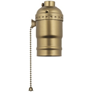 Изображение товара Патрон декоративный с выключателем шнуровым (цепочка) Uniel Vintage DLC-V-H01Z/E27 BRONZE