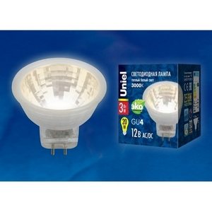 Изображение товара Лампочка светодиодная LED-MR11-3W/WW/GU4 GLZ21TR Uniel