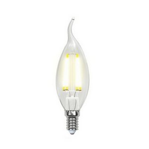Изображение товара Лампочка светодиодная LED-CW35-6W/WW/E14/CL GLA01TR картон Uniel