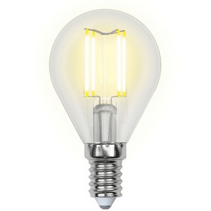 Изображение товара Лампочка светодиодная LED-G45-6W/WW/E14/CL GLA01TR картон Uniel