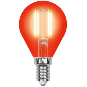 Изображение товара Лампочка светодиодная LED-G45-5W/RED/E14 GLA02RD картон Uniel