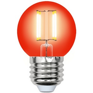Изображение товара Лампочка светодиодная LED-G45-5W/RED/E27 GLA02RD картон Uniel