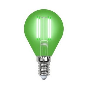 Изображение товара Лампочка светодиодная LED-G45-5W/GREEN/E14 GLA02GR картон Uniel