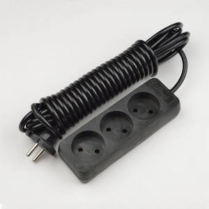 Изображение товара Удлинитель шнур 7м., 3 гнезда, б/з. черный Uniel Standard S-CD3-7 BLACK