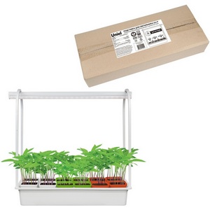 Изображение товара Подставка металлическая для светильника ULI-P 570мм. 12 кашпо в/к, цветные Uniel UFP-G34S WHITE MIX 12