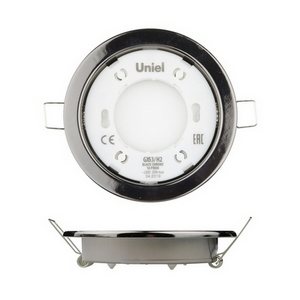 Изображение товара Встраиваемый светильник круглый GX53/H2 PROM Uniel BLACK CHROME 10