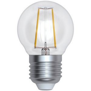 Изображение товара Лампочка светодиодная LED-G45-9W/3000K/E27/CL/DIM GLA01TR картон Uniel