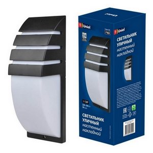 Изображение товара Настенный светильник квадратный ip65 уличный UUL-S41A 40W/E27 Uniel BLACK
