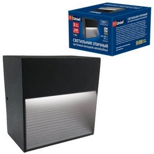 Изображение товара Архитектурная подсветка светодиодная ULU-S03A-3W/4000K IP54 Uniel BLACK