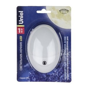 Изображение товара Ночник светодиодный с датчиком освещенности DTL-317 Овал/White/Sensor Uniel