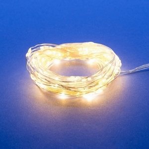 Изображение товара Гирлянда светодиодная ULD-S1000-100/SCB/3AA IP20 Uniel WHITE DEW