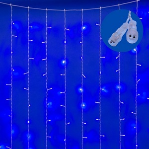 Изображение товара Занавес светодиодный со статическим свечением. 3х2м. Соединяемый. светодиодов. Синий свет. ULD-C3020-240/STK BLUE IP44 Uniel