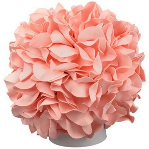 Изображение товара Настольная лампа T/3000K/150C/A Белый/Лосось Uniel Гортензия ULW-R07 с цветами