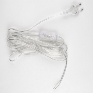 Изображение товара Сетевой шнур с вилкой и выключателем. 1А, 250Вт, 4,5м. прозрачный Uniel UCX-C12/01A-450 CLEAR