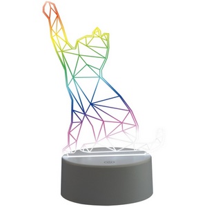 Изображение товара Настольная лампа беспроводная сенсорная светодиодная для детской котики ULI-M501 RGB/3AAA CATTY/WHITE Uniel