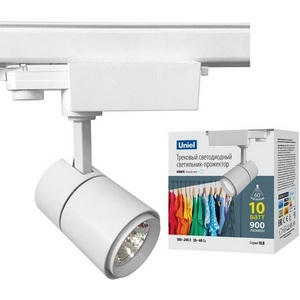 Изображение товара Трековый светильник трехфазный 220V светодиодный ULB-T52-10W/4000K/H IP40 Uniel WHITE