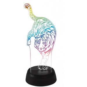 Изображение товара Световая фигура светодиодная с выключателем ULI-M506 RGB/3AA TIGER/BLACK Uniel с животными